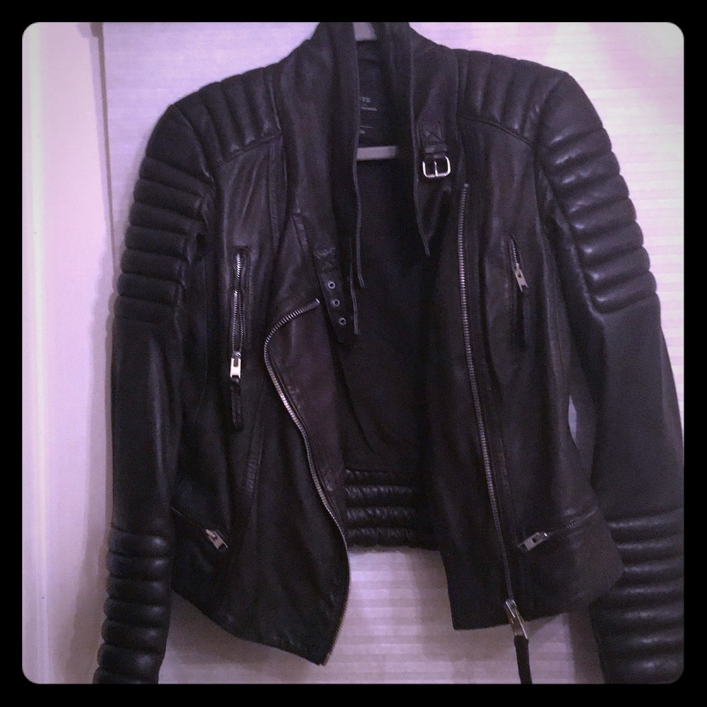 All saints leather motorcycle jacket